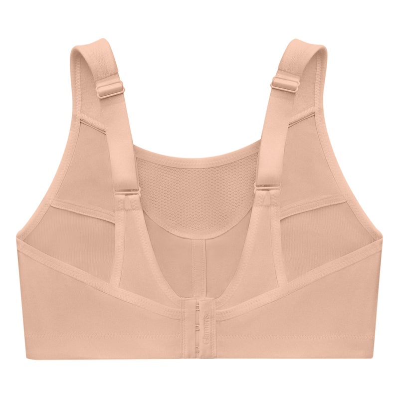 Glamorise Full Figure Plus Size No-Bounce Camisole Sports Bra Wirefree #1066 CafÃ© - Image 4